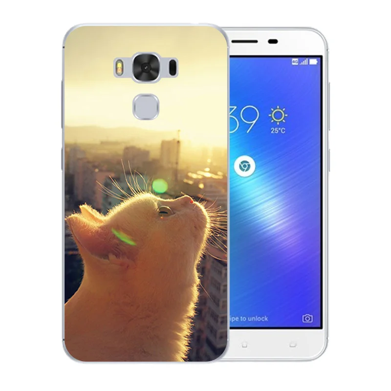 Мягкий силиконовый чехол для Asus Zenfone 3 MAX ZC553KL 5 дюймов телефона с рисунком кошки