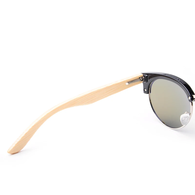 LONSY модные круглые солнцезащитные очки ручной работы бамбуковые мужские