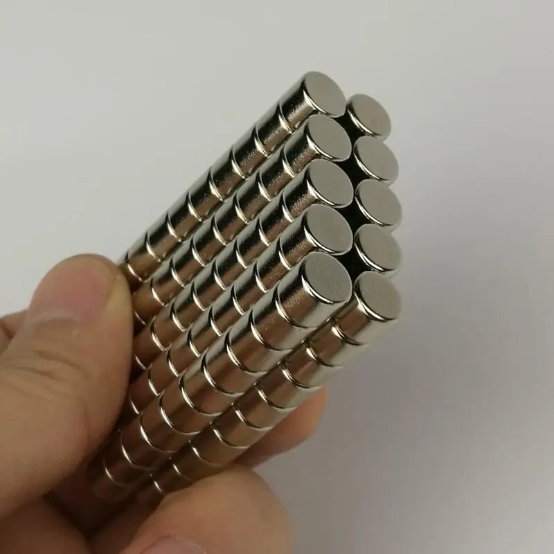 50 шт. D8X6mm неодимовый магнит N52 с покрытием NiCuNi супер мощный офисный Магнит черная доска и DIY Миниатюрный магнит