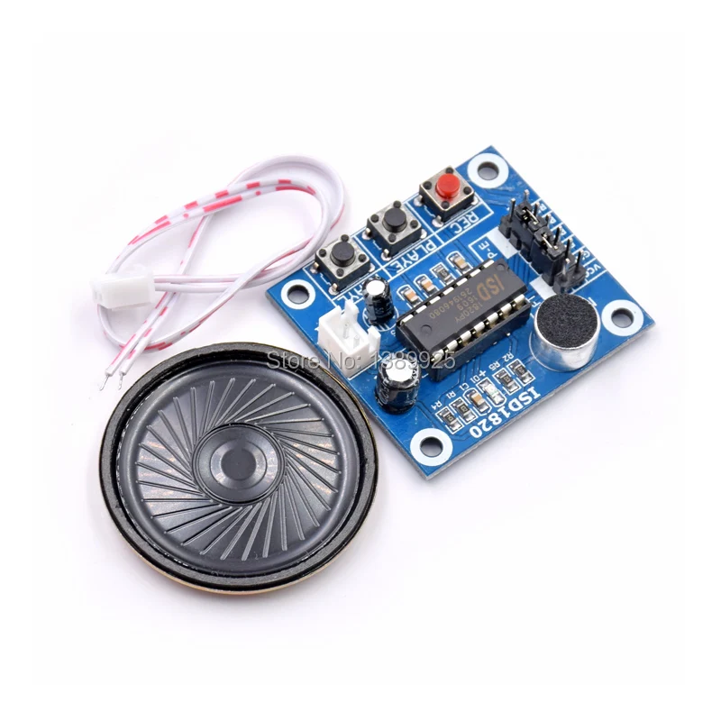 

Free shipping 10pcs /LOT ISD1820 Voice Recording Recorder Module With Mic Sound