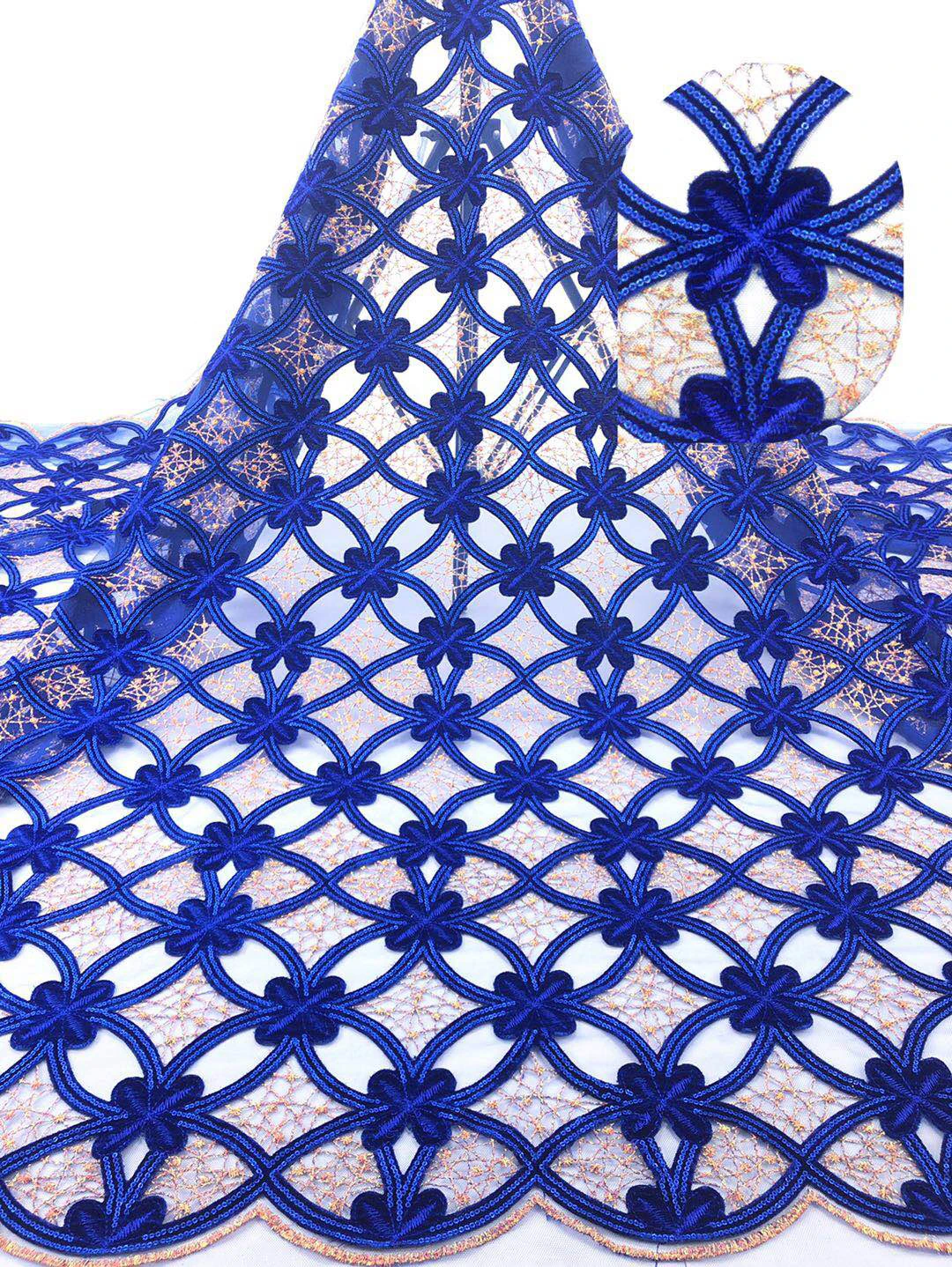 Новейшая африканская органза кружевная ткань высококачественные блестки