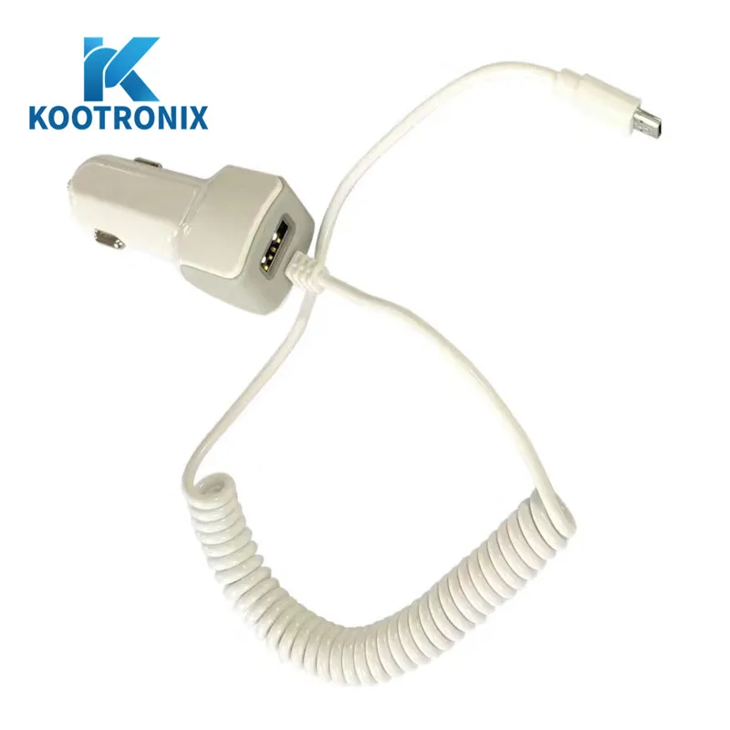Kootronix USB Micro-USB Автомобильное Зарядное устройство для iPhone X 7 телефон автомобиль с