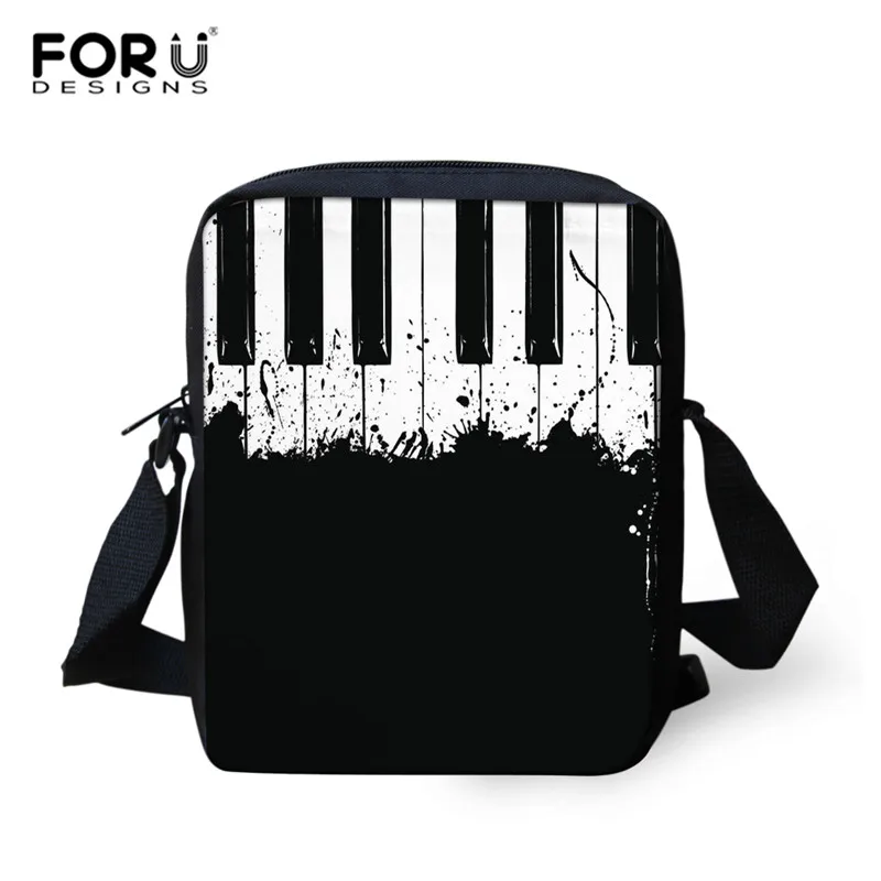 

FORUDESIGNS Piano Keyboard Cute Crossbody Bag for Women Mini Shoulder Bag Art Printed Girls Small Messenger Bag Customized Purse