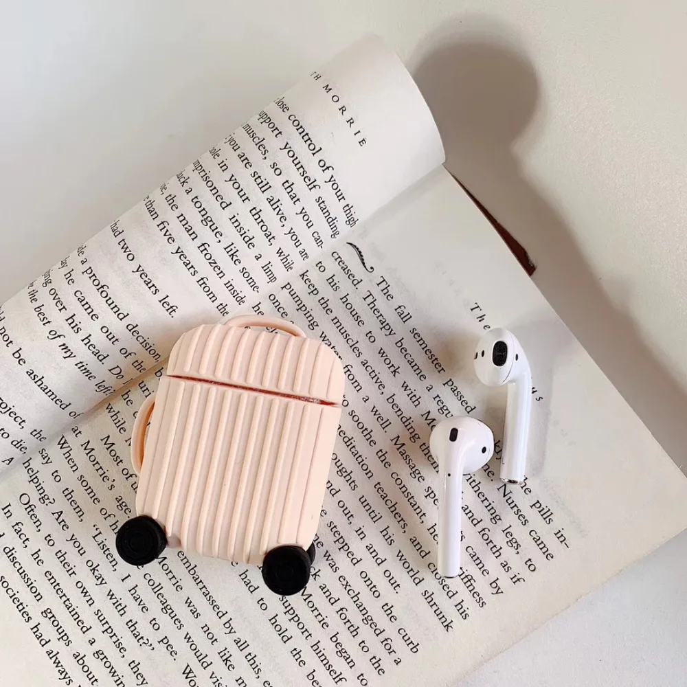 Чехол для AirPods модный милый чехол костюма багажника Apple Airpods 2 мультяшный Bluetooth