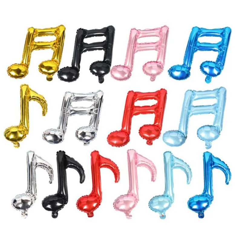 Романтическое свадебное украшение Фольги воздушные шары музыкальные ноты