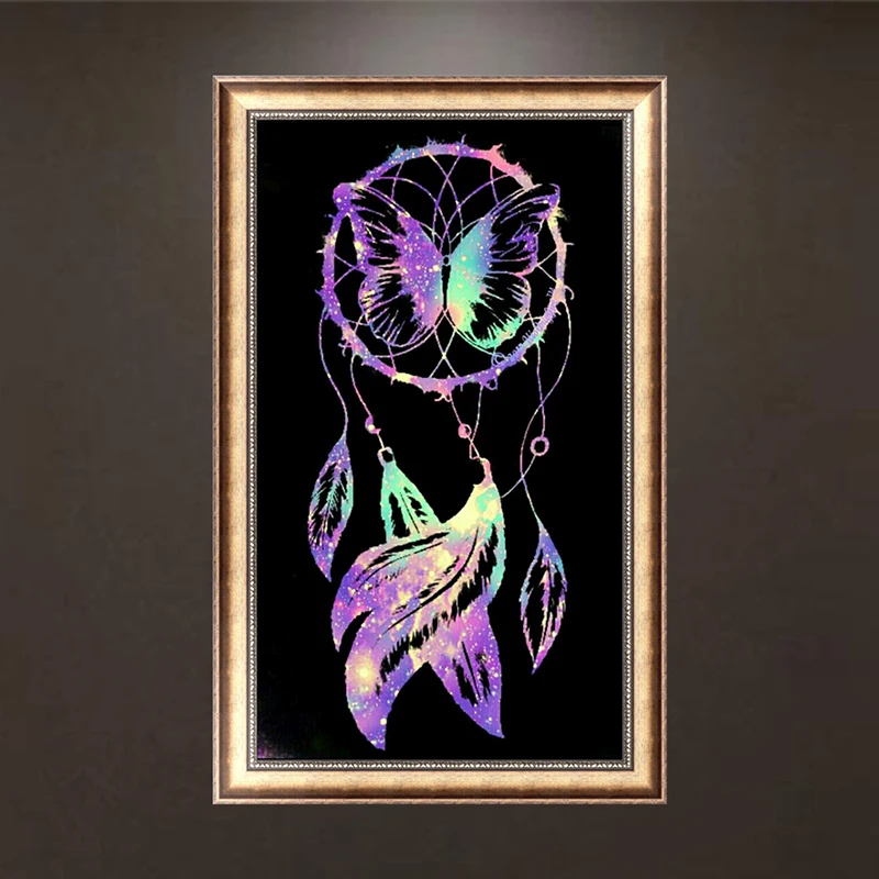 DIY 5D Rhinestone Diamond Embroidery Dream Catcher Painting Cross Stitch Decor