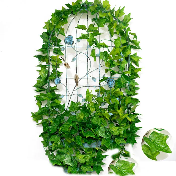 2.4M Artificial Ivy Green Leaf Garland Plants Vine Fake Foliage Flowers Home Decor Plastic Rattan String Wall | Дом и сад