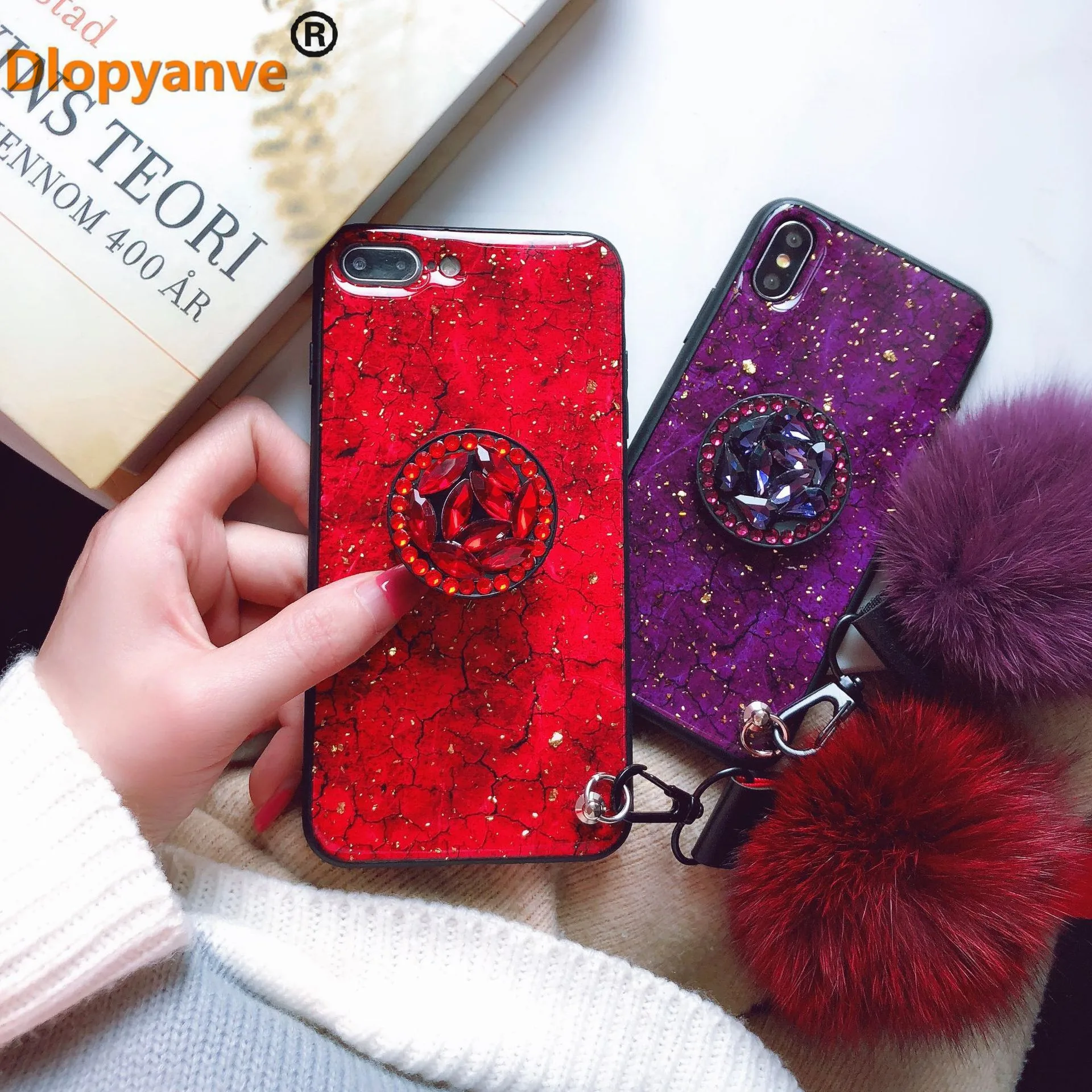 Горячая Мода эпоксидная Золотая фольга крышка для iPhone 6 6S 7 8 Plus X XR Xs Max чехол