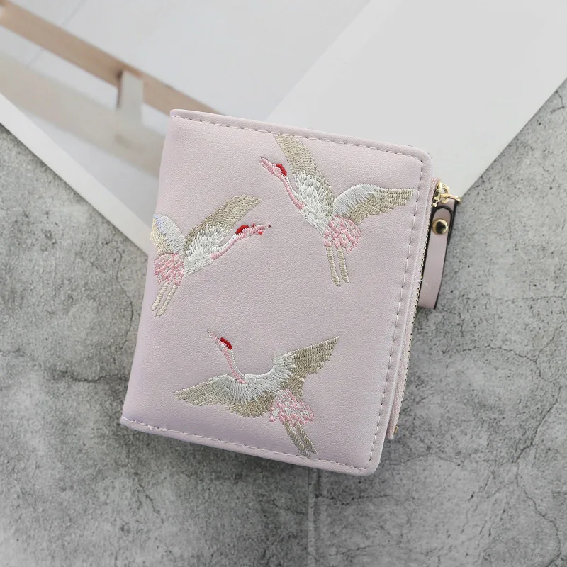 Light Pink Маленький женский кошелек из искусственной кожи, роскошный бренд, знаменитые Мини женские кошельки, кошельки, женские короткие Портмоне на молнии, кошелек, кредитный держатель для карт - Цвет: Light Pink