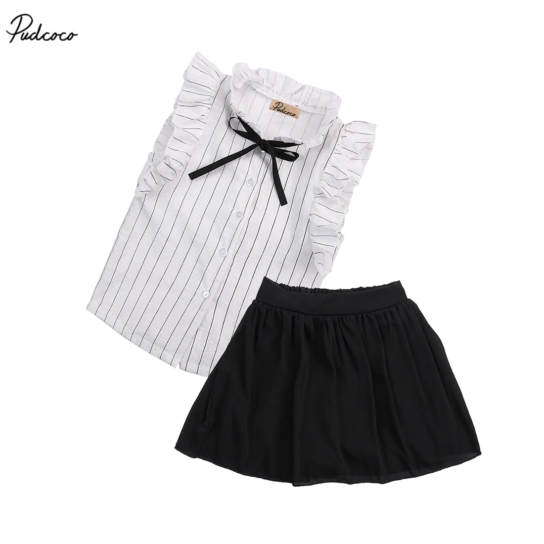 Новинка 2017 для маленьких девочек летняя Праздничная блузка без рукавов с