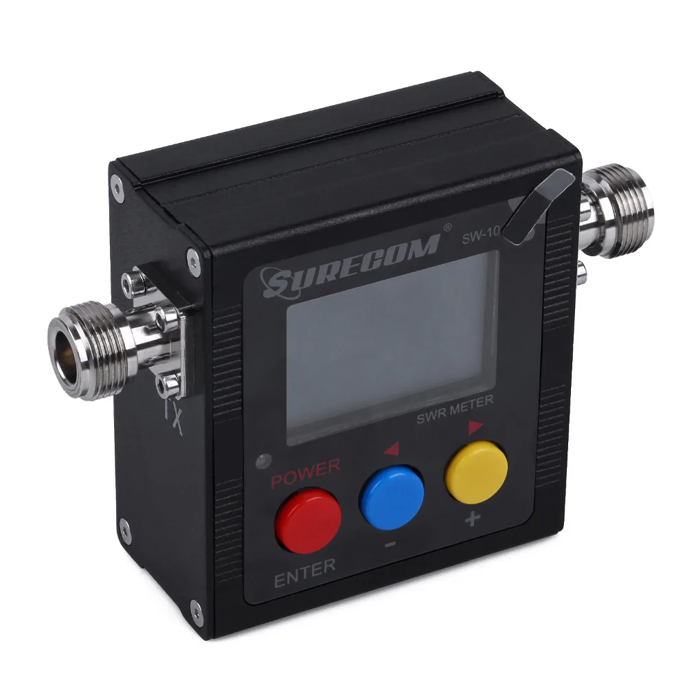 Горячая Черный SURECOM КСВ метр рация SW-102 VSWR 1,00-19,9 цифровой УКВ/УВЧ 125-525 МГц мощность и КСВ метр портативный CB радио