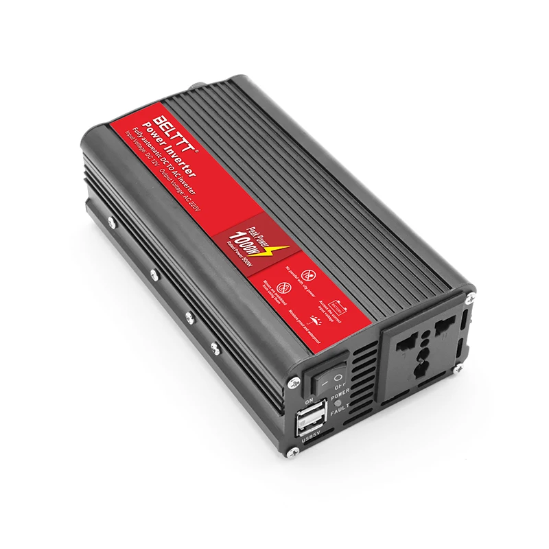 Бесплатная доставка BELTTT 1000 Вт инверторный Преобразователь мощности DC12V к AC220V с