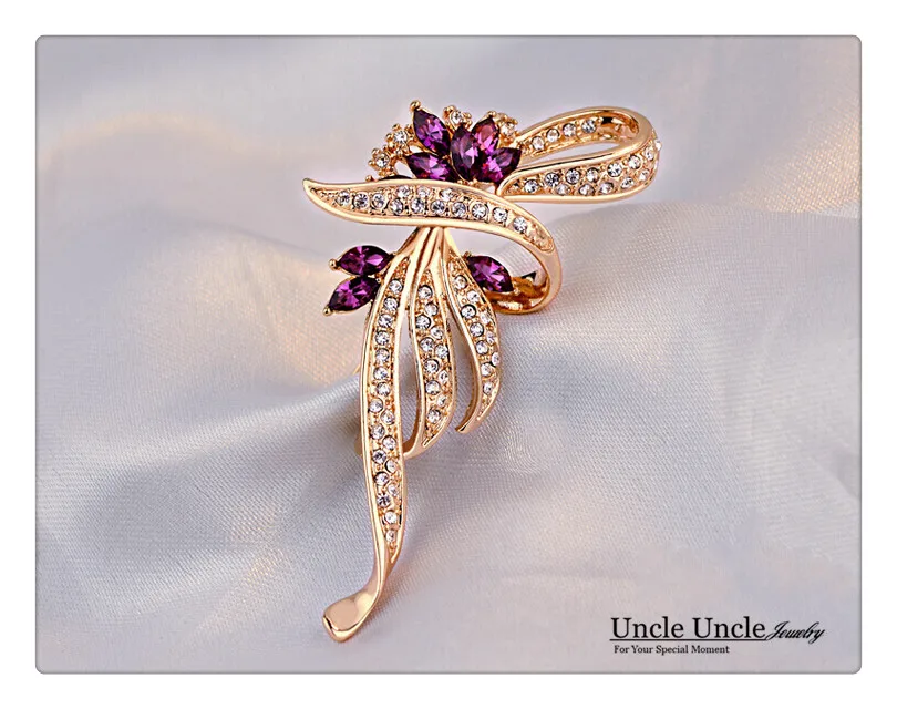 Розовое золото Разноцветные кристаллы Стразы Установка классический каффар