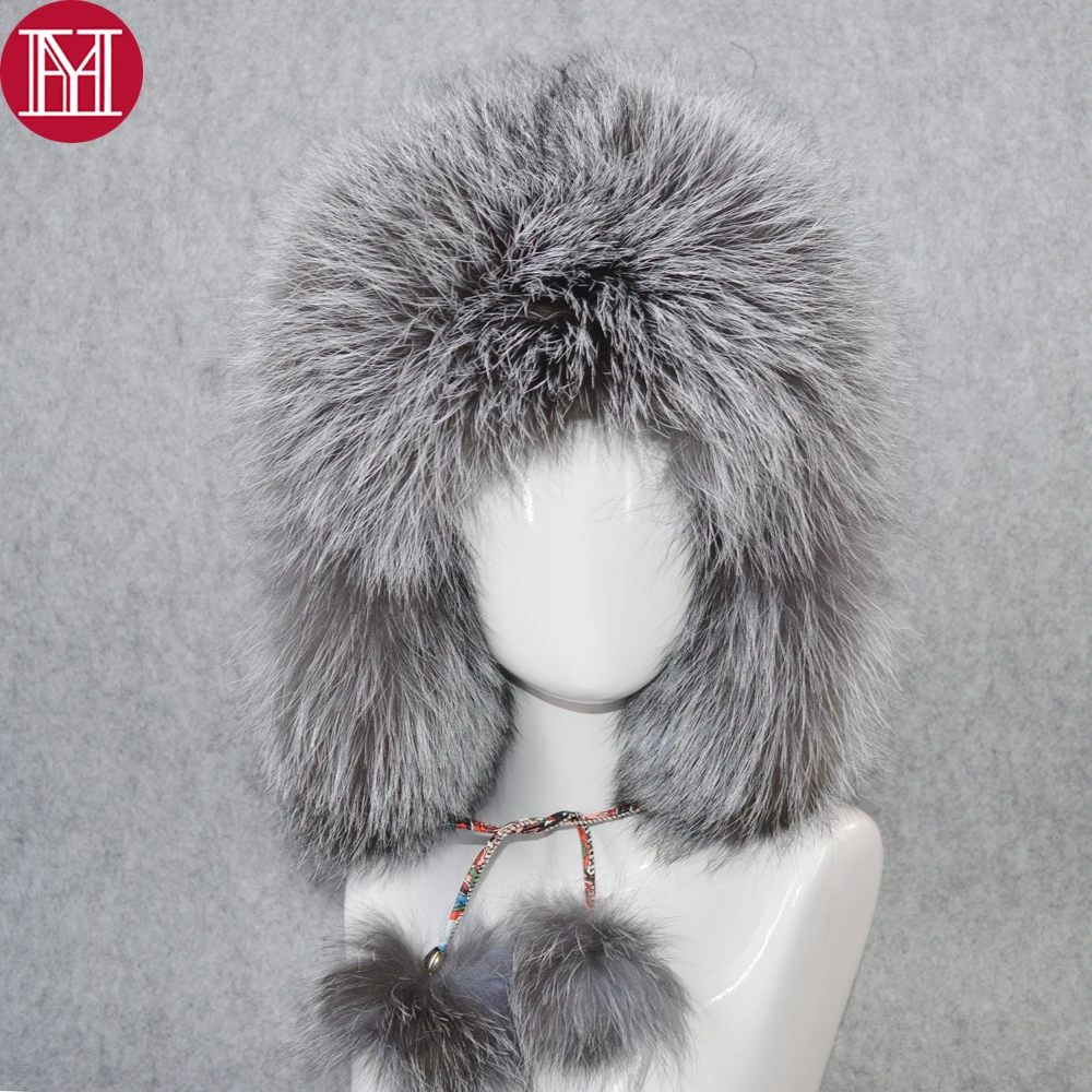 Лидер продаж 2021 женская шапка из натурального Лисьего меха зимняя ушанка бомбер