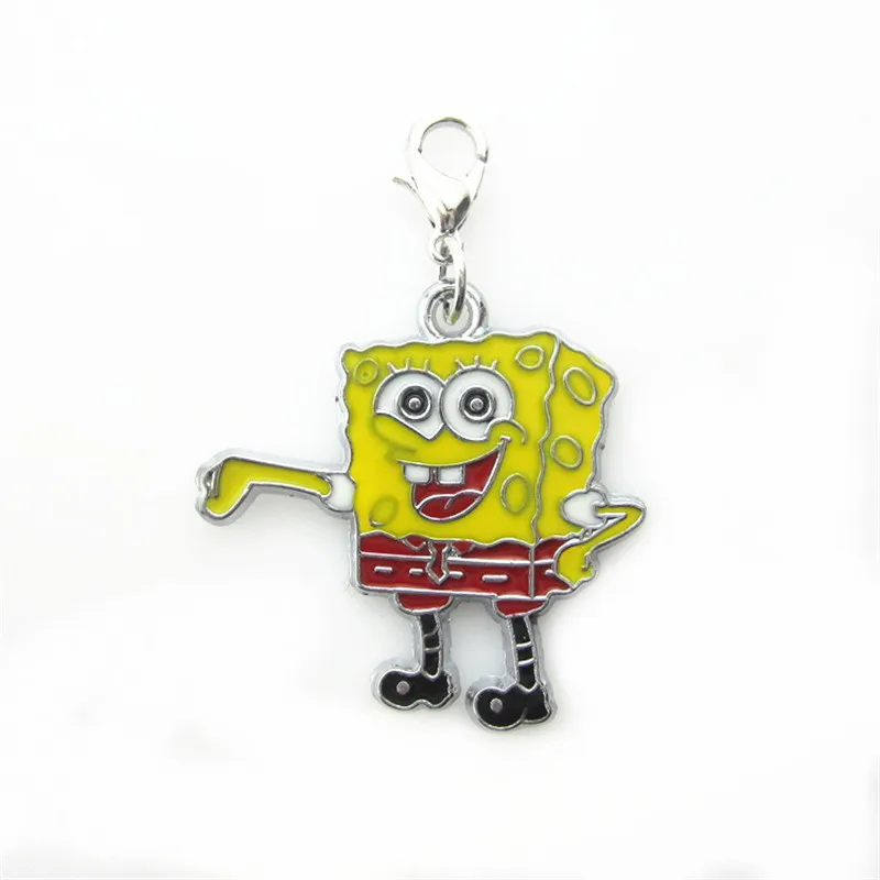 New arrive 20pcs/lot SpongeBob SquarePants ally lobser clacp dangle charms DIY jewelry hanging Hot selling floating | Украшения и