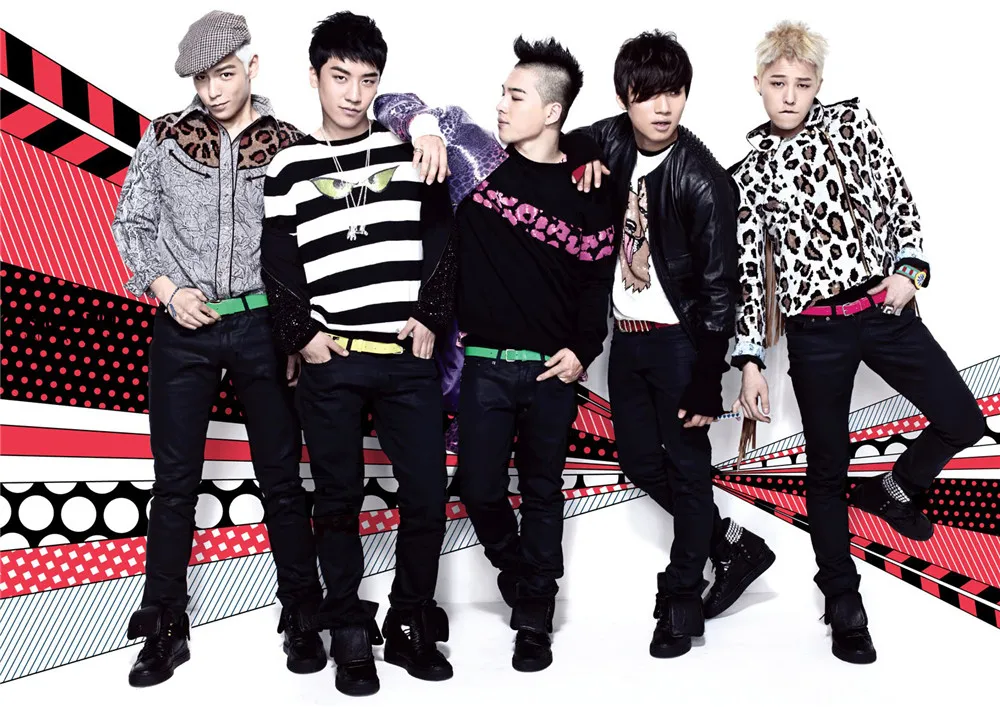Зеленый BIG BANG постеры, K-POP, музыка, белая бумага с покрытием, печать, высокое разрешение, украшение для дома, гостиная, спальня, бар, домашнее искусство, бренд - Цвет: Зеленый