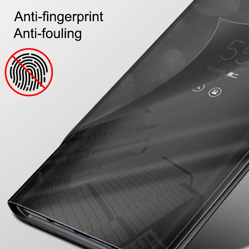 Роскошный прозрачный чехол с откидной крышкой и подставкой для Samsung Galaxy S9 S8 Plus Note 8