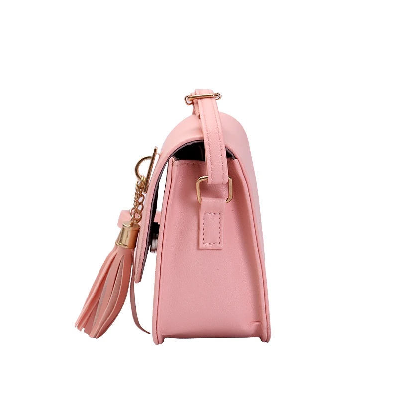 women's 2018 bags tassel hand bag PU famous bolsas feminina women shoulder crossbody femme Pink for girls | Багаж и сумки