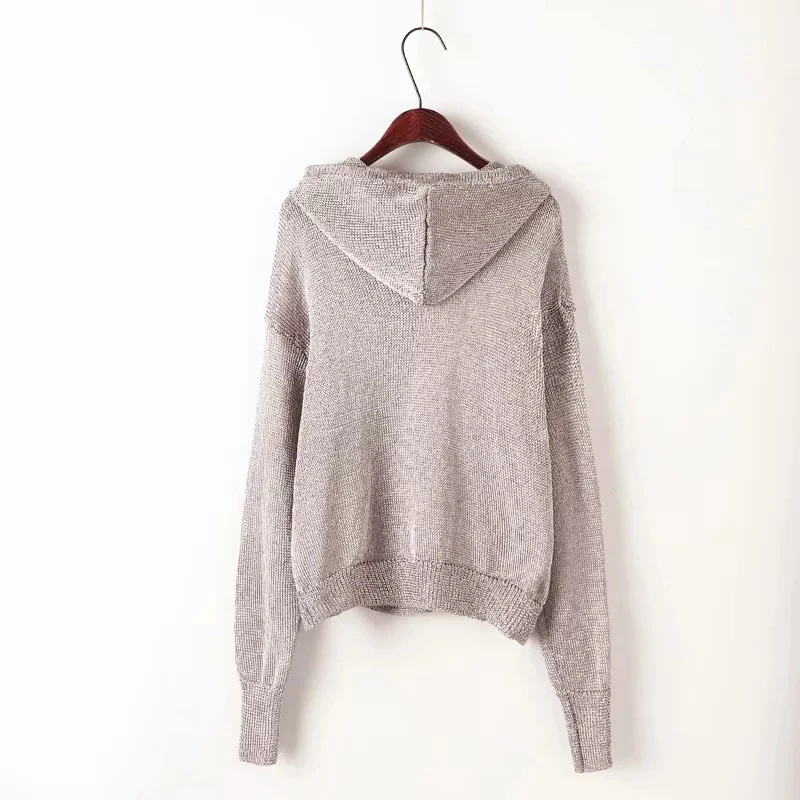 Модные свитера 2019 женский свитер с длинным рукавом в стиле панк металлический