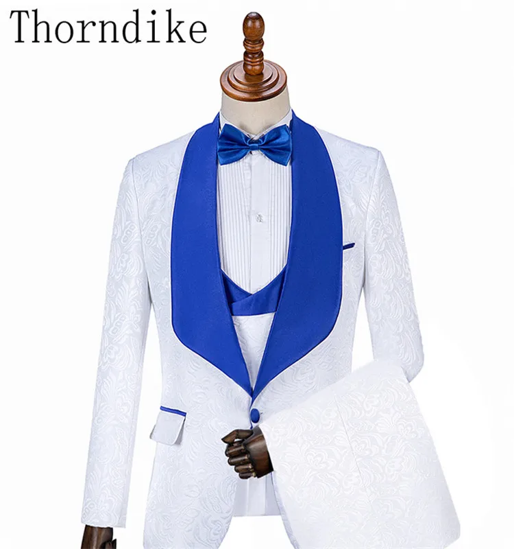 suits8 Thorndike последний дизайн костюм цвета слоновой кости жаккард и высокое качество мужские костюмы стиль свадебная одежда для жениха костюмы Красивый - Цвет: suits8