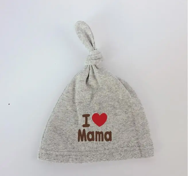 Фирменный Чепчик для сна для новорожденных, шапка с надписью «i love papa» для детей, шапка для девочек и мальчиков, хлопковая шапочка, шапочка для малышей