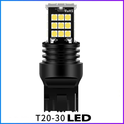 T20-30 LED 1 шт. супер яркий T15 W16W T20 W21W 1156 P21W светодиодный светильник заднего хода CANBUS без ошибок задний тормозной светильник s сигнальные лампы - Испускаемый цвет: T20-30 LED