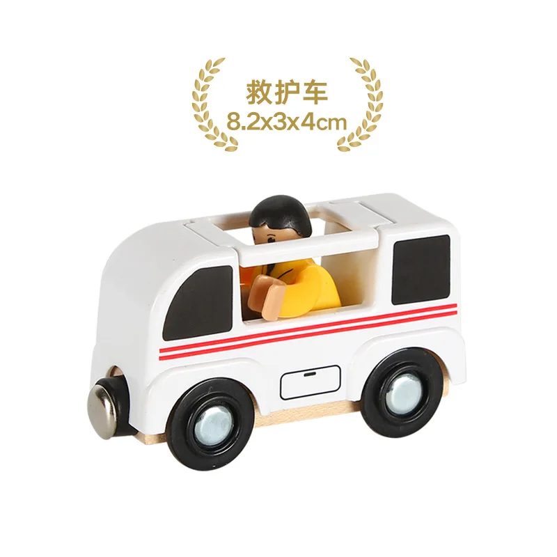 Деревянный магнитный Поезд Самолет деревянная железная дорога трек автомобиль