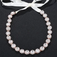 miallo charms headband tiaras women bridal crystal rhinestones jewelry flower hair handmade ribbon crown wedding accessories