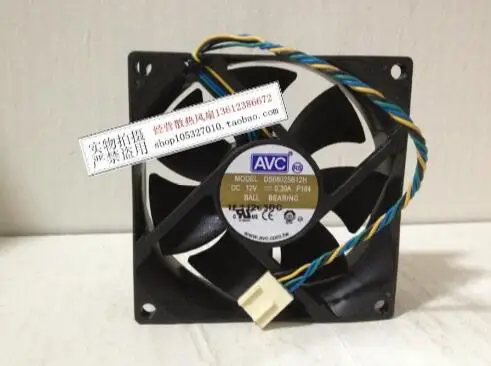 AVC DS08025B12H 80*80*25 12 В 0,30a четырехлинейный двойной шар бесшумный поддержка PWM скоростной вентилятор