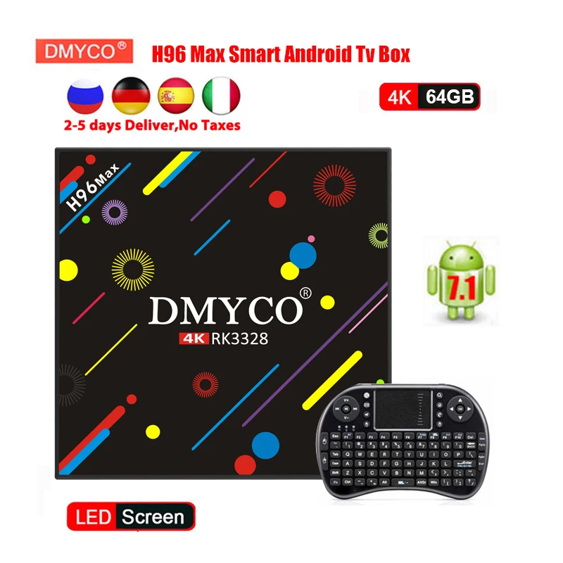 ТВ приставка H96 Max Android 9 0 RK3328 4 Гб ОЗУ 32 ГБ/64 ПЗУ смарт H.265 4K медиаплеер H2 Youtube