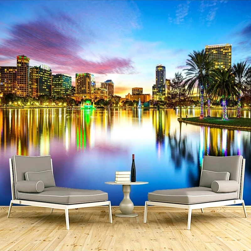 

Nordic City Scenery 3D Photo Wallpaper For Living Room Study Room Background Wall Home Decor Waterproof Self-adhesive Wallpaper