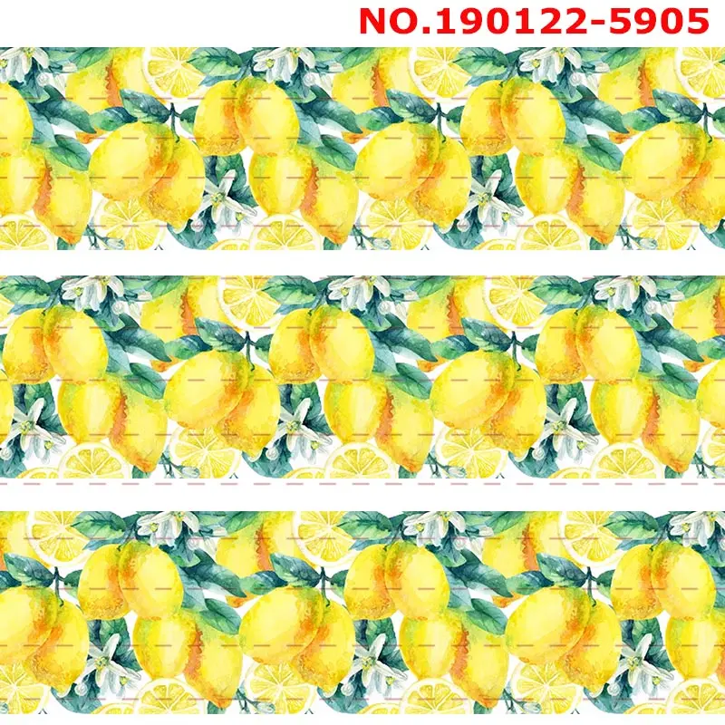 10 ярдов-Различные размеры-лента с принтом милых фруктов и цветов корсажная лента