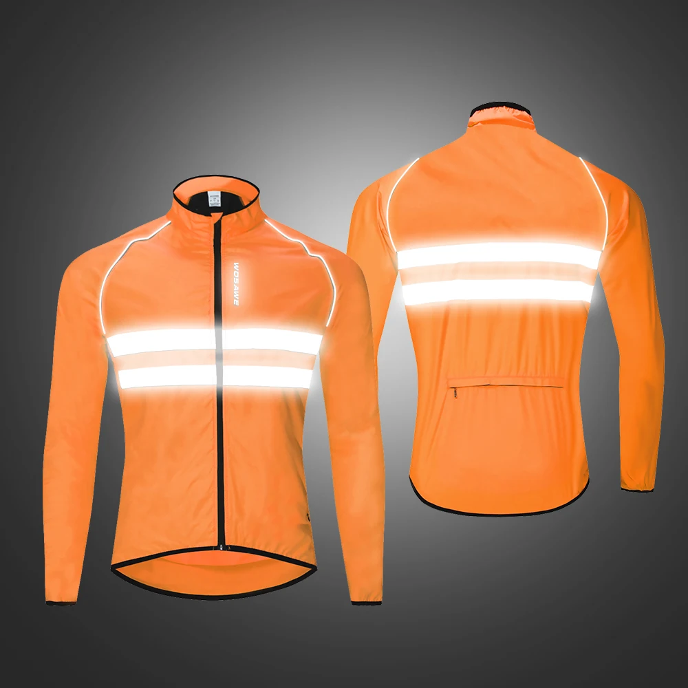 WOSAWE Ultralight Reflective Safety Jacket Choths Windproof Water Repellent Safe Motorcycle Motobike Cycling Sport Clothes  Автомобили