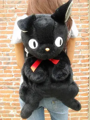 Рюкзак jiji в виде черной кошки плюшевая сумка 50 см 20 дюймов 75 25 игрушка подарок