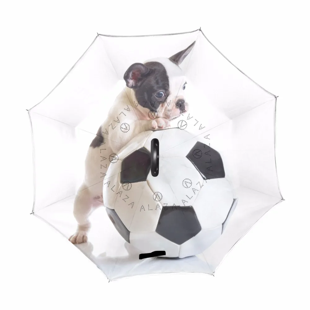 Складной зонт с Френч бульдогом двойным слоем|windproof umbrella|umbrella rainrain umbrellas |