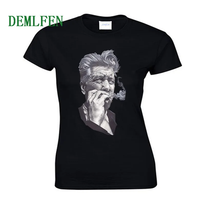 Женская футболка с коротким рукавом David Lynch Twin Peaks повседневная хлопковая