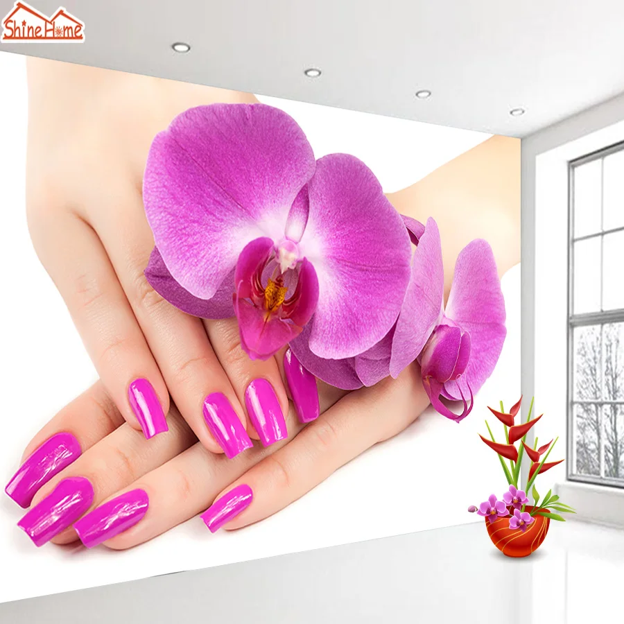 8d шелковая настенная 3d бумага s для гостиной самоклеящаяся Home Deor SPA маникюрный