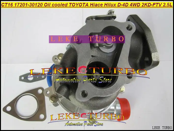 Турбокомпрессор с масляным охлаждением CT16 17201 30120 300120 для TOYOTA Hiace Hilux Hi lux D 4D 4WD 2KD