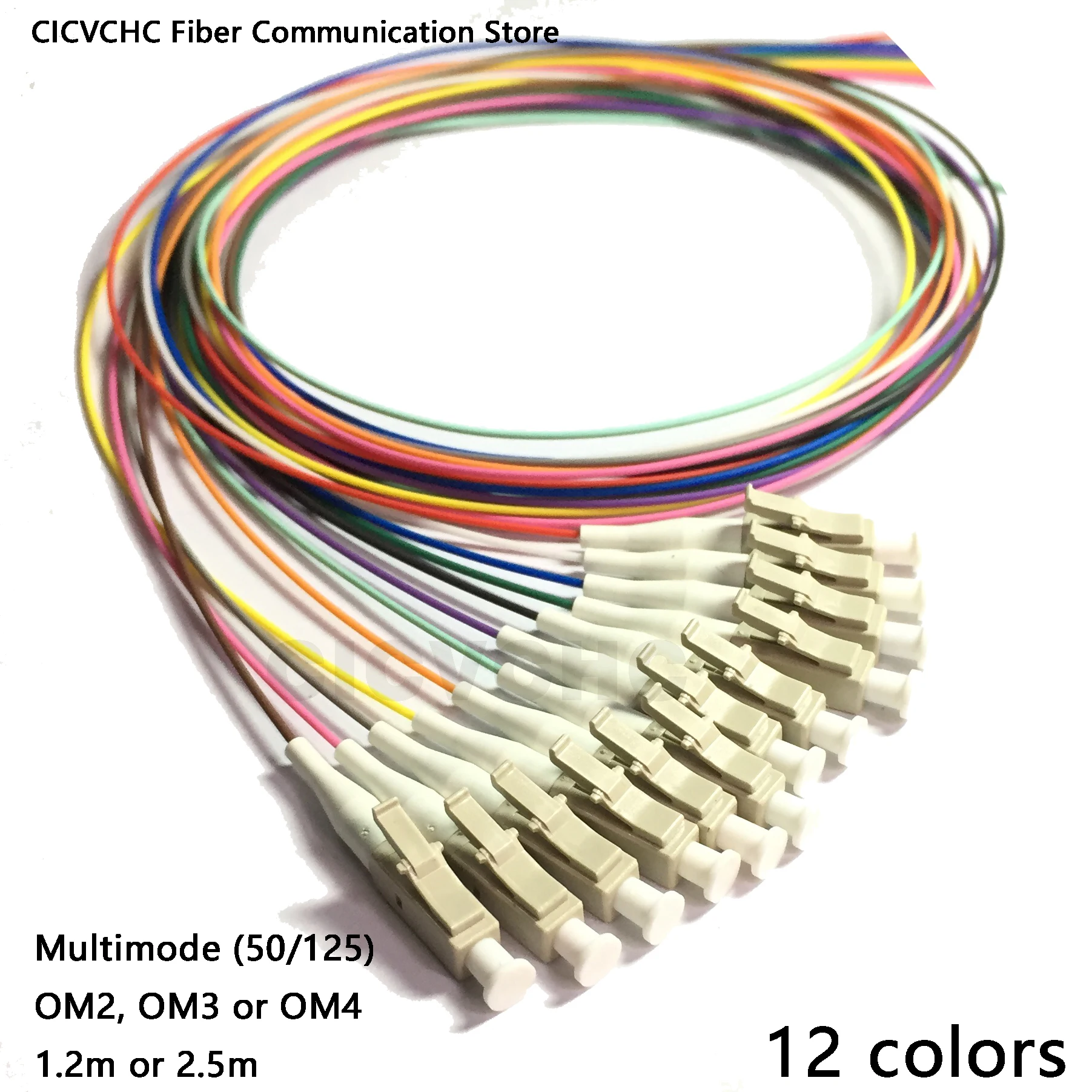 12 цветов LC/UPC многомодовый (50/125) OM2 OM3 фотобледный 2 5 м/волоконно оптический