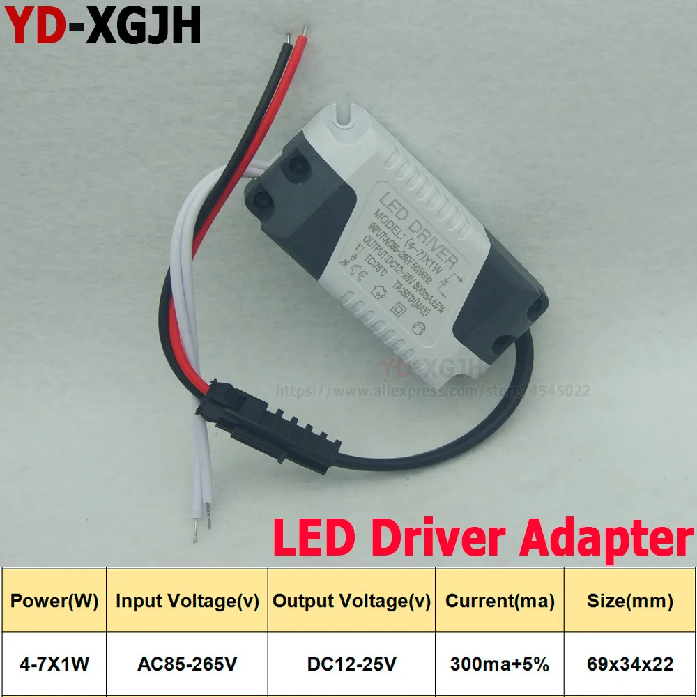 1 P 1-3W4-7W12-18W 18-24 W 20-36 W AC85-265V светодиодный постоянный ток DriverPower питания Выход 300mA внешний диск для 8-12 W downligh