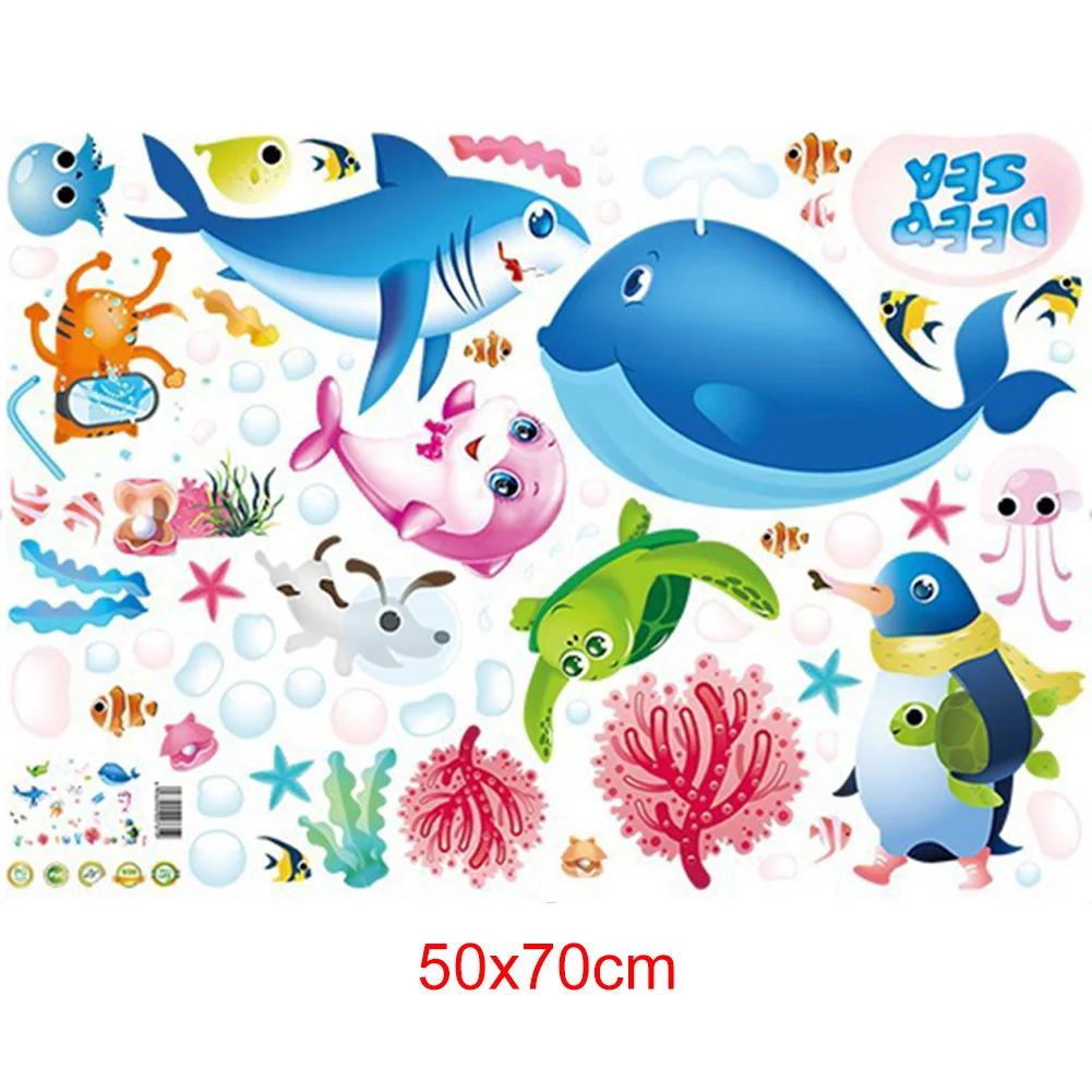 DAVEVY настенные наклейки разноцветные дельфины художественная Настенная Наклейка
