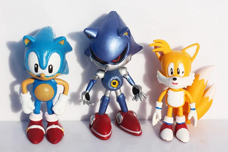 3 inch 7 см SEGA Sonic the Hedgehog Рисунок Игрушка ПВХ игрушки Звуковые Символы выяснить brinquedos
