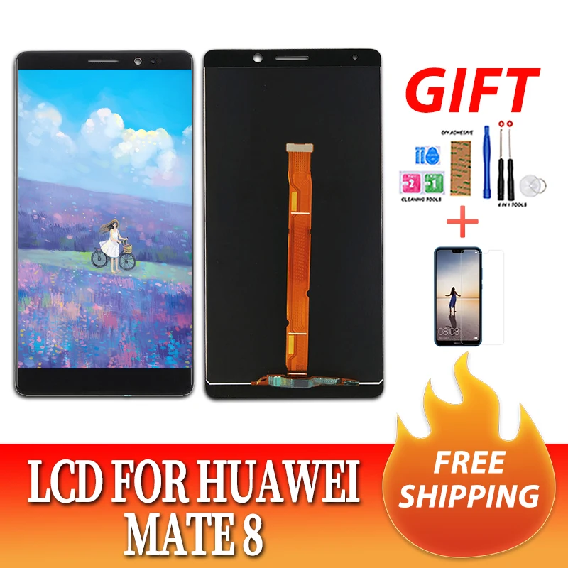 100% протестированный для Huawei Mate8 Mate 8 ЖК дисплей + 6 0 дюймовый сенсорный экран