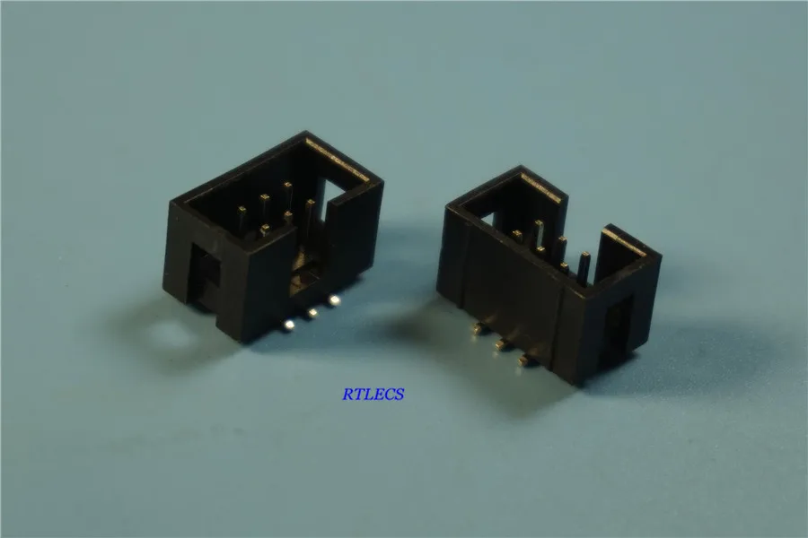 10 шт. SMT 2 54 мм 2x3 штырька 6 P Корпусная коробка штырьковый разъем штыри для IDC прямой