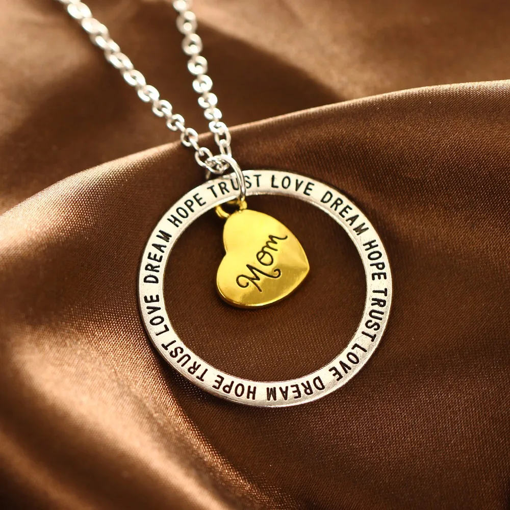Ожерелье с подвеской кольцом мама|heart necklace|chain necklacenecklace love |
