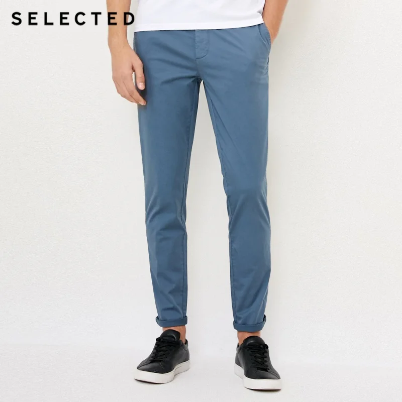 Отборные Узкие однотонные длинные брюки для отдыха C | 4182W2509 - Цвет: grey blue