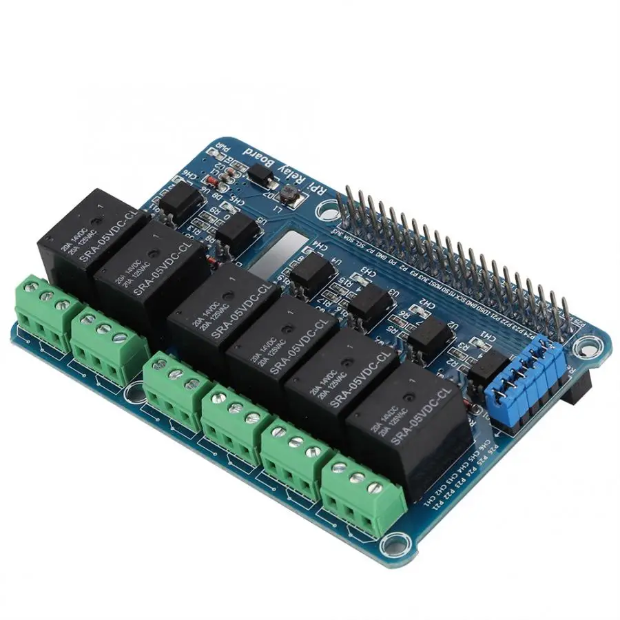 Плата расширения релейного модуля для Raspberry Pi A +/B +/2B/3B 6 каналов 5 А 30 В постоянного