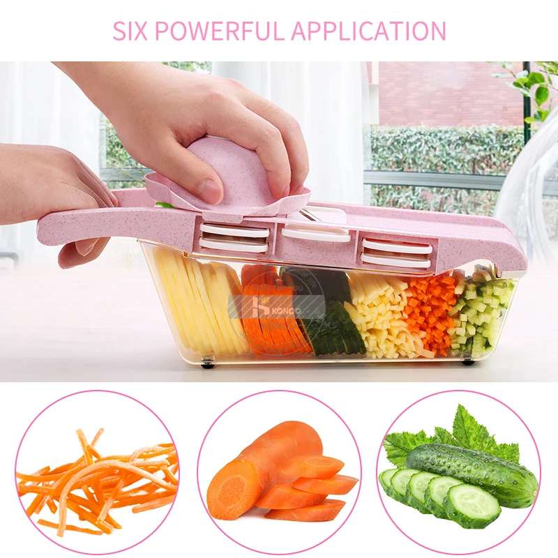 

KONCO 6 in1 Multifunction Vgetable Tools Potato Slicer Carrot Grater Potaoto Mud Shredder Kitchen Gadgets Peeler