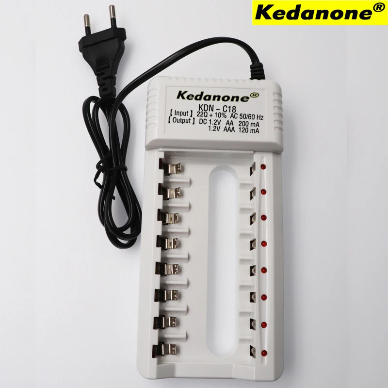 Kedanone зарядное устройство KDN-C18 8 слотов зарядное устройство для AA/AAA Ni-MH/Ni-Cd батареи интеллектуальное зарядное устройство