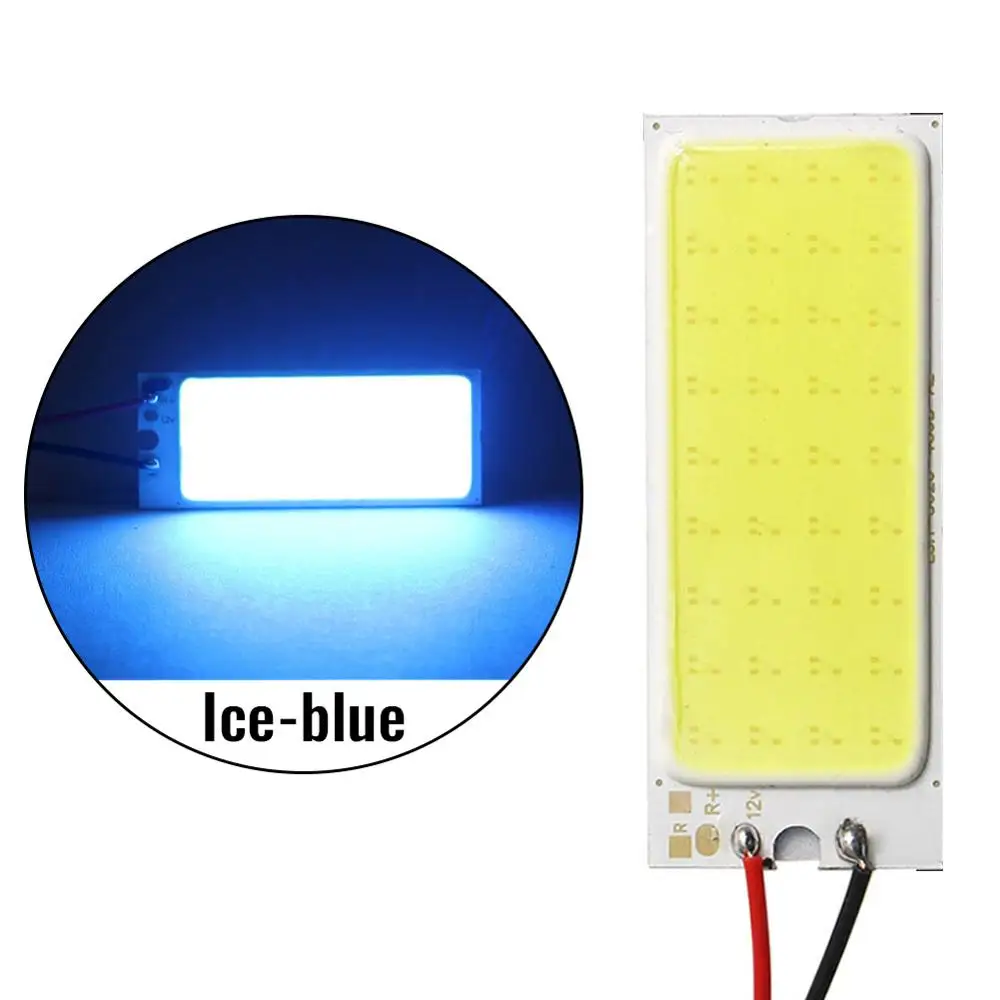 Ice Blue 36SMD Белого и синего цвета T10 COB 16/24/36/48 SMD; Автомобильные светодиоды панель автомобиля лампы авто лампа для чтения в помещении лампочки купол с фестонами BA9S AC/DC 12 V - Испускаемый цвет: Ice Blue 36SMD